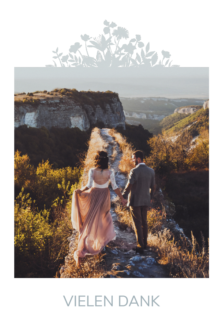 Dankeskarten — Blumenmotiv