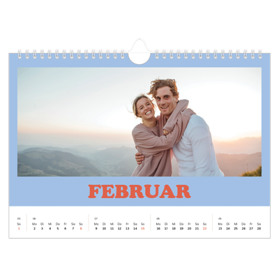 Fotokalender A4 — Rahmen im Retrostil [Februar]
