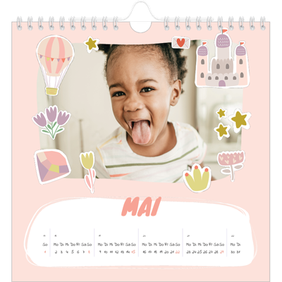 Jahreskalender Quadratisch — Magischer Regenbogen [deckblatt]