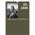 A3 Jahreskalender — Modern und kräftig [Januar]