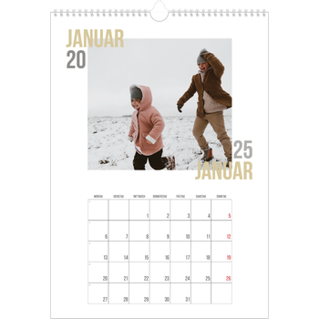 Fotokalender A3 — Doppelter Text
