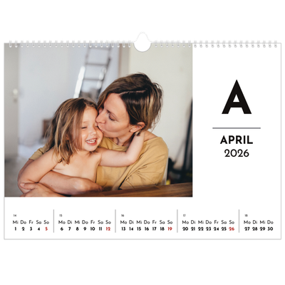 Fotokalender A3 — Buchstaben im Fokus [April]