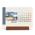 Tischkalender mit Holzfuß Querformat  — Sehenswürdigkeiten der Welt [Januar]