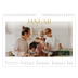 Fotokalender A4 — Großer goldener Text [Januar]