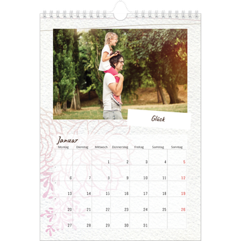 Fotokalender A4 — Geschenkpapier blumig