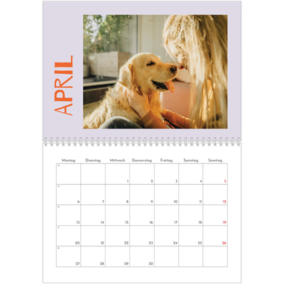 Fotokalender A4 doppelt (30 x 40 cm) — Farbenfroh wie du [April]