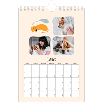 Fotokalender A5 — Hunde und Kritzeleien
