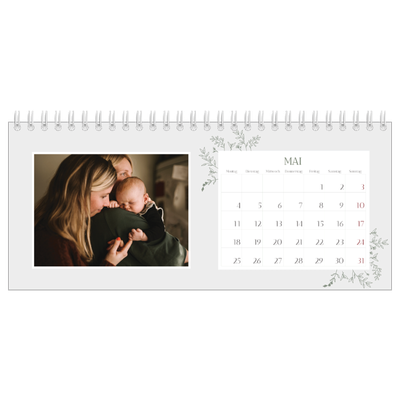 Tischkalender — Zart geblümt [deckblatt]