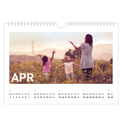 Fotokalender A4 — Großer Monat [April]