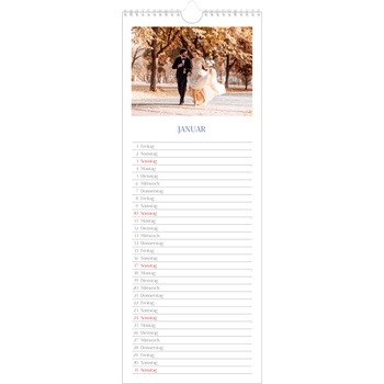 Küchenkalender (15 x 40 cm) — Kobalt Klassik