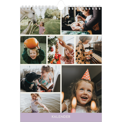 Fotokalender A4 (20 x 30 cm) — Pastellfarbene Monate [deckblatt]