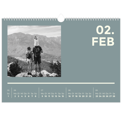 Fotokalender A3 — Modern und kräftig [Februar]