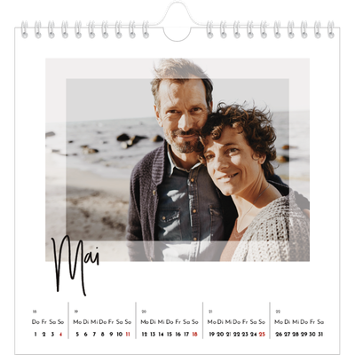 Jahreskalender Quadratisch — Durchsichtige Rahmen [deckblatt]