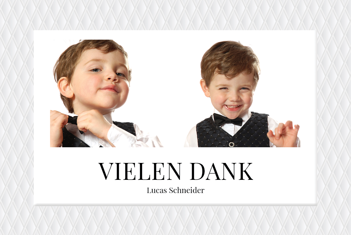 Dankeskarten — Papier mit Prägungsoptik