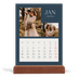 Tischkalender mit Holzfuß Hochformat  — Schiefer und Serifen [Januar]