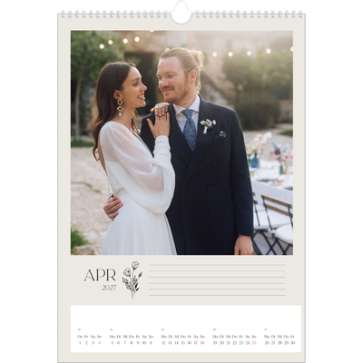 A3 Jahreskalender — Blühende Initialen [April]