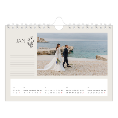 Fotokalender A5 — Blühende Initialen [Januar]