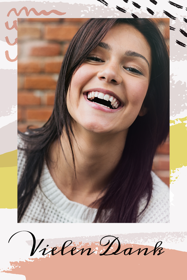 Dankeskarten — Bunt gemalt