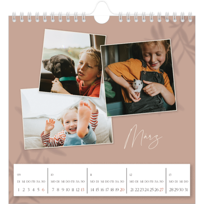 Jahreskalender Quadratisch — Warme Erdtöne [Marsch]