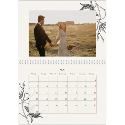 Fotokalender A4 doppelt (30 x 40 cm) — Tinte und Efeu [Mai]