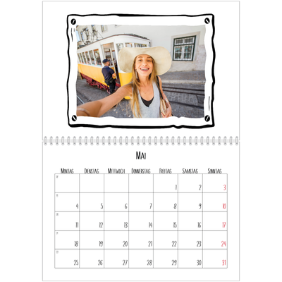 Fotokalender A4 doppelt (30 x 40 cm) — Scrapbook-Schnappschüsse [deckblatt]