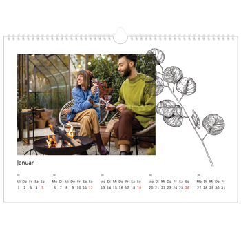Fotokalender A3 — Blumenzeichnungen