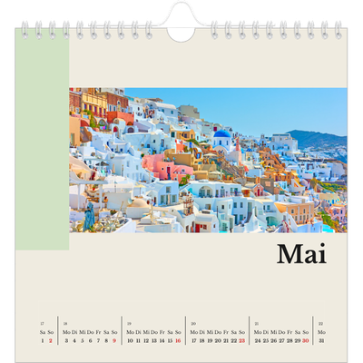 Jahreskalender Quadratisch — Sehenswürdigkeiten der Welt [Mai]