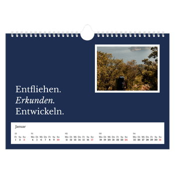 Fotokalender A4 — Redaktionelle Erde