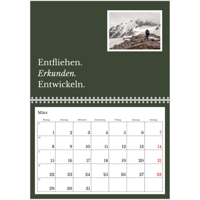 Fotokalender A4 doppelt (30 x 40 cm) — Redaktionelle Erde [Marsch]