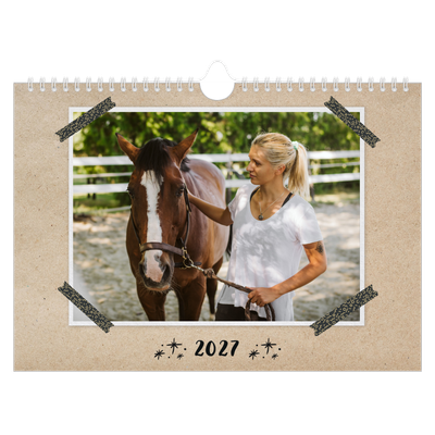Fotokalender A4 — Fotos mit Klebestreifen-Optik [deckblatt]