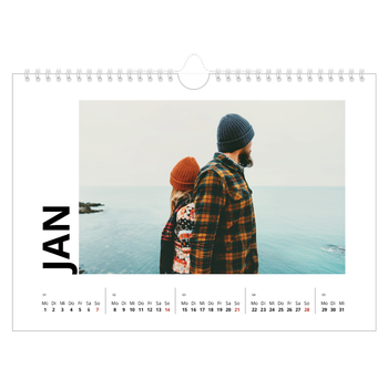 Fotokalender A4 — Weißer Rahmen