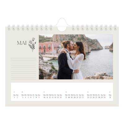 Fotokalender A5 — Blühende Initialen [Mai]