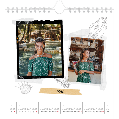 Jahreskalender Quadratisch — Scrapbook-Flair [Mai]